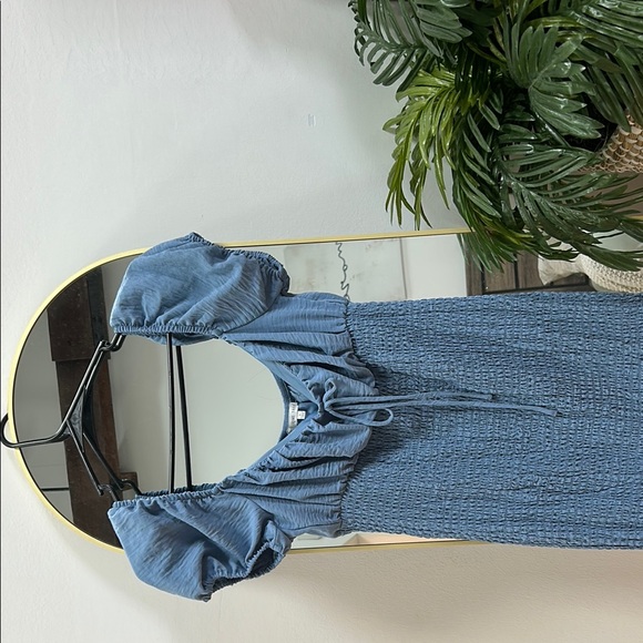 Love Tree Blue Ruffle Dress - Picture 3 of 5